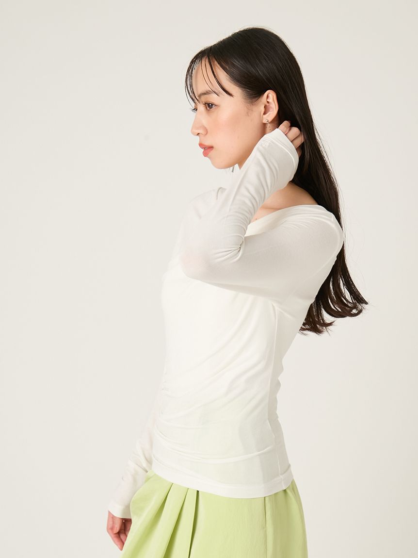 2wayデコルテタックドレープトップス(カットソー)｜トップス｜FRAY I.D