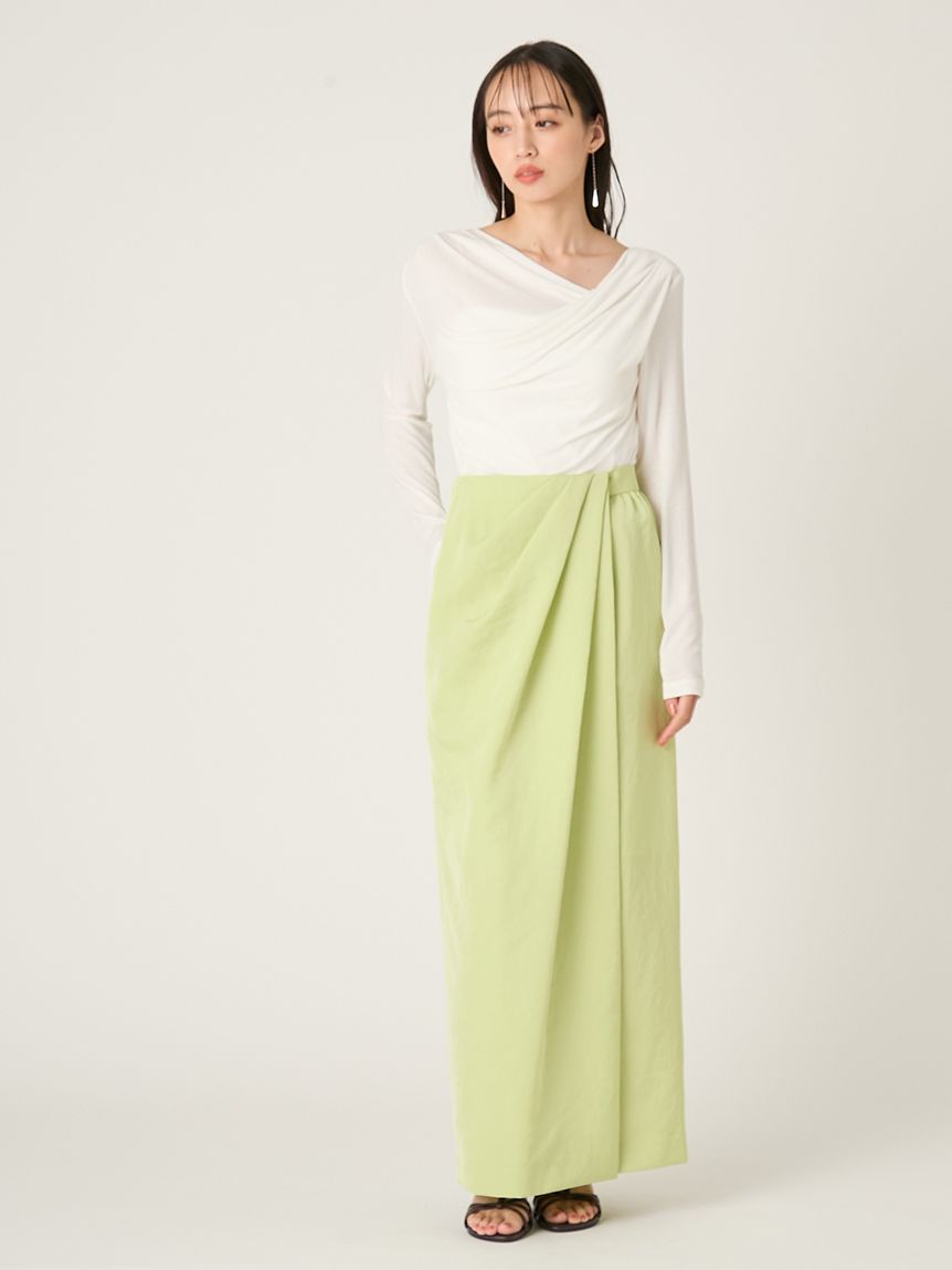 2wayデコルテタックドレープトップス(カットソー)｜トップス｜FRAY I.D