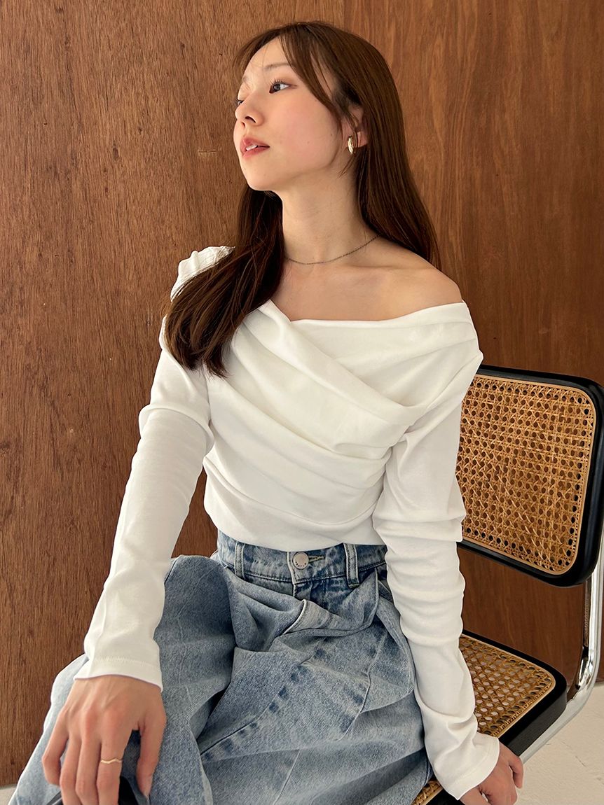 ギャザーオフショルカットソー(カットソー)｜トップス｜FRAY I.D