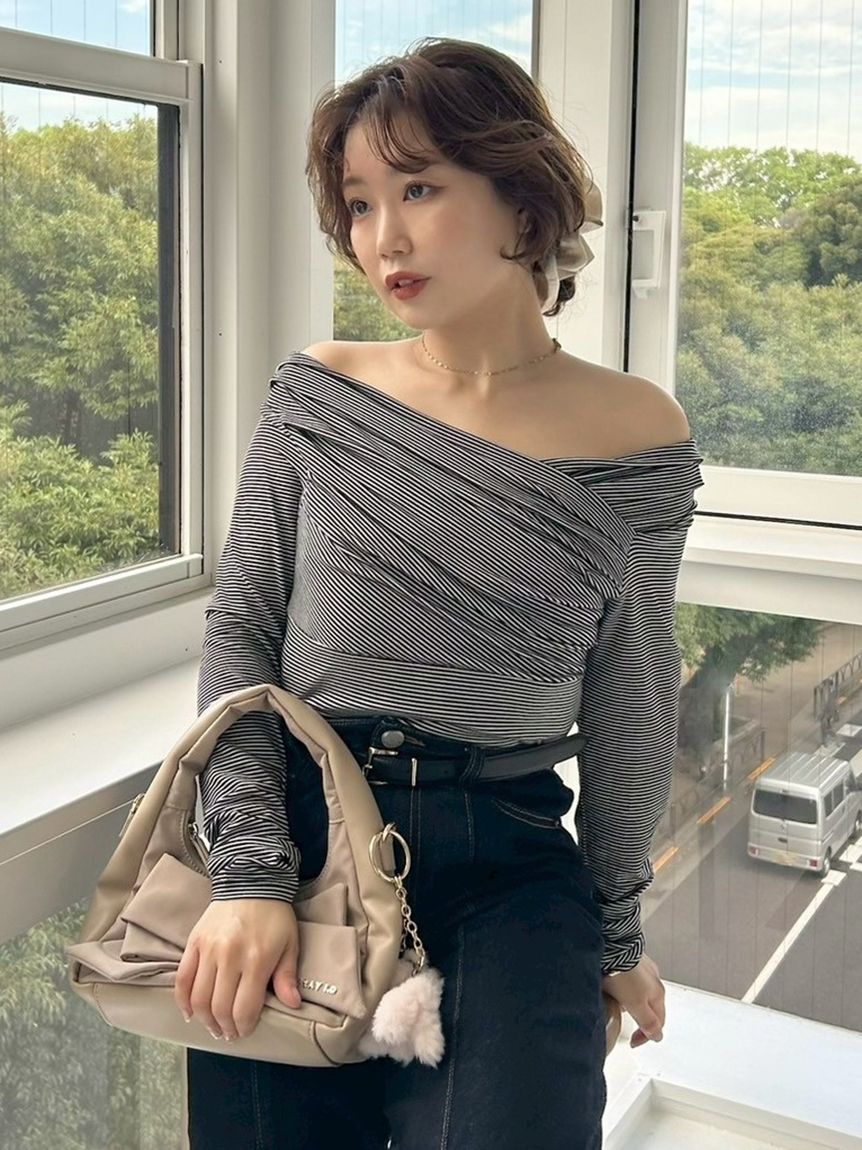 ギャザーオフショルカットソー(カットソー)｜トップス｜FRAY I.D