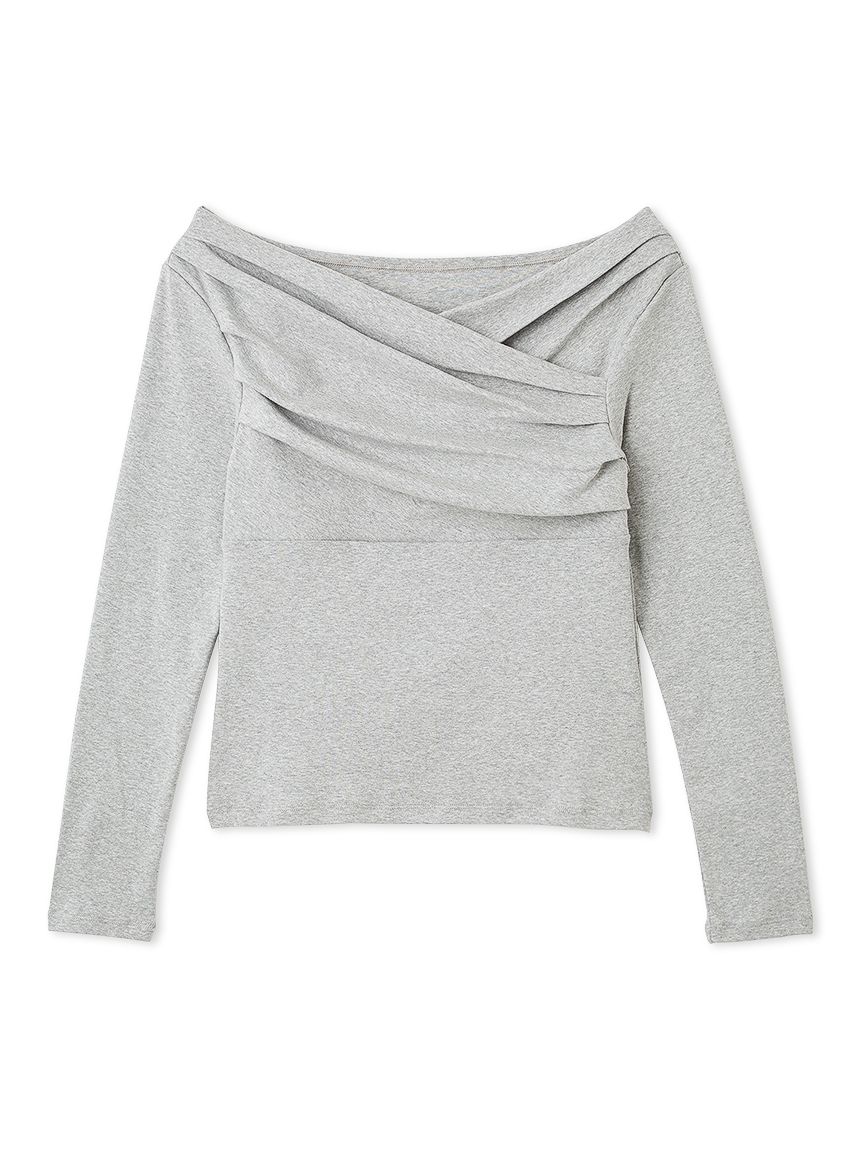 FRAY I.D ギャザーオフショルカットソー BLACK ギャザーオフショルカットソー(カットソー)｜トップス｜FRAY I.D