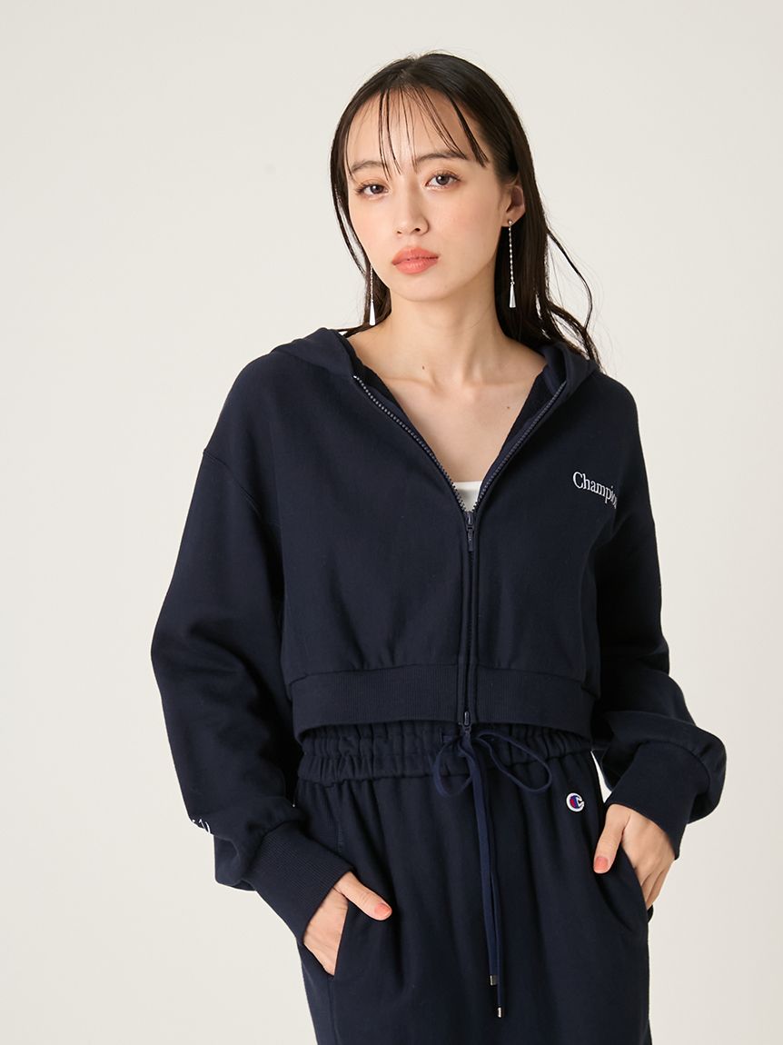 FRAY I.D｜Champion】リバースウィーブショートフーディ(カットソー