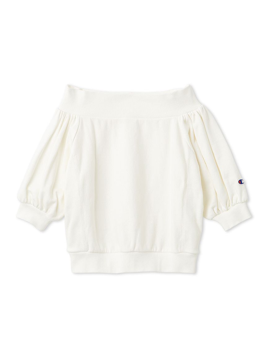 【FRAY I.D｜Champion】パフスリーブオフショルスウェット　新品 FRAY I.D｜Champion】パフスリーブオフショルスウェット(カットソー