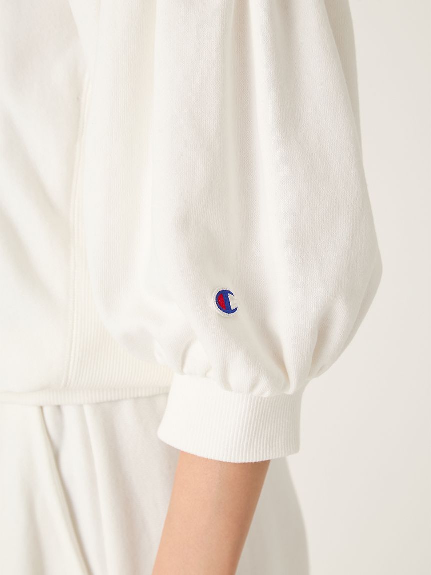 FRAY I.D｜Champion】パフスリーブオフショルスウェット(カットソー