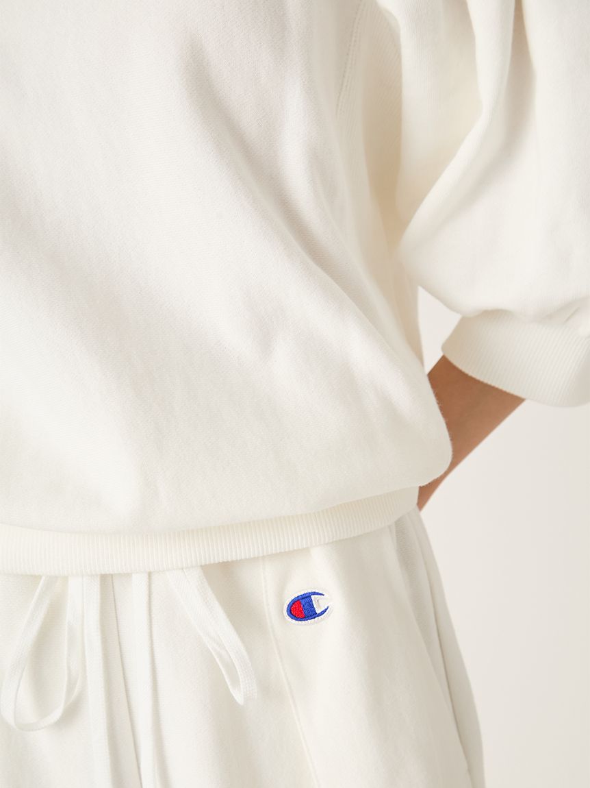 FRAY I.D｜Champion】パフスリーブオフショルスウェット(カットソー