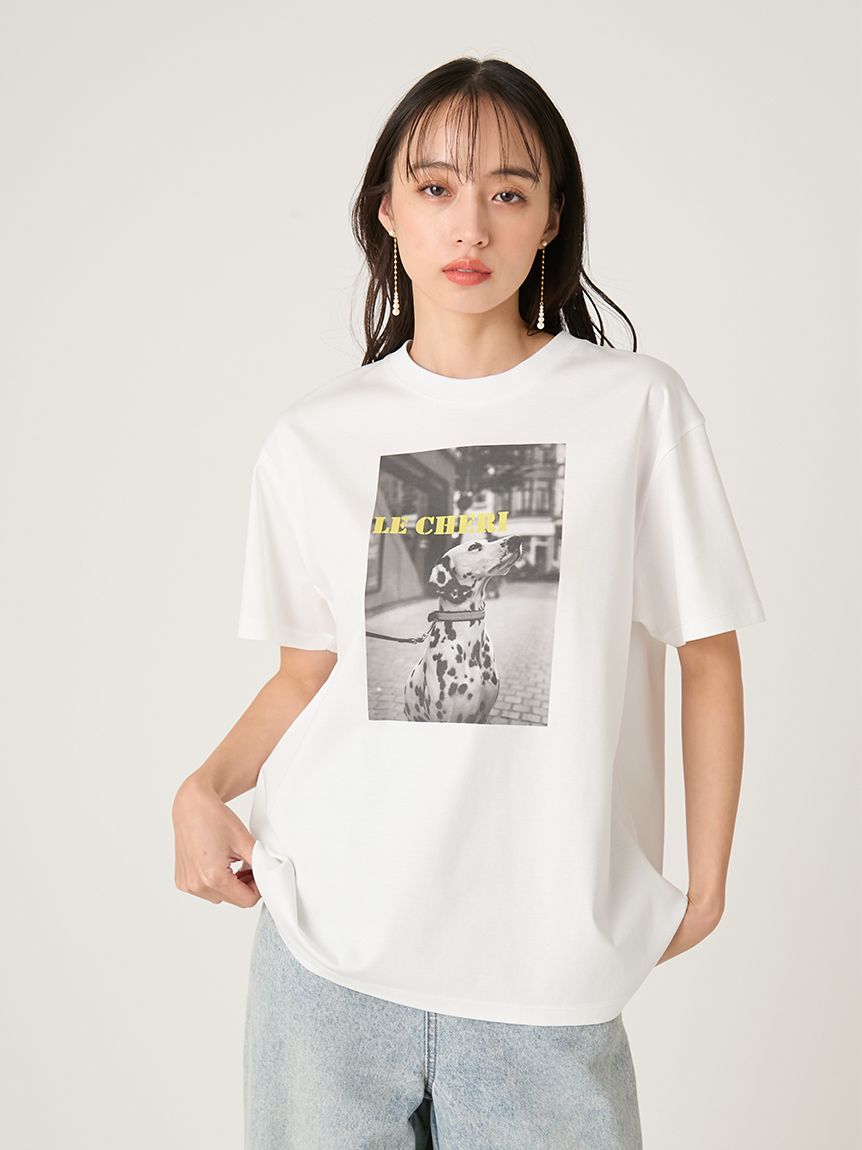 FRAY I.DオーバーサイズT オーバーサイズフォトプリントTシャツ(カットソー)｜トップス｜FRAY