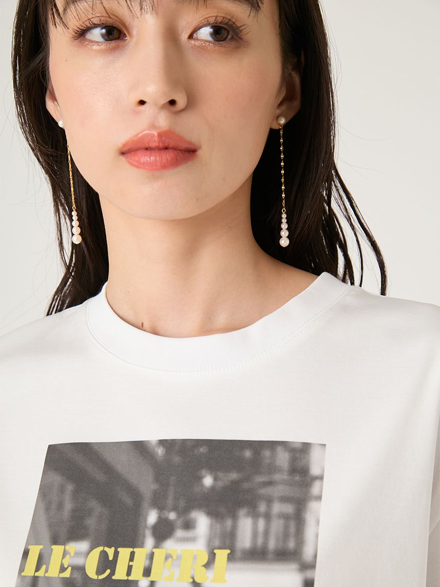 今季未使用　FRAY I.DフロントフォトTシャツ I.DロゴプリントTシャツ／ウォッシャブル・防シワ｜フレイアイディーの
