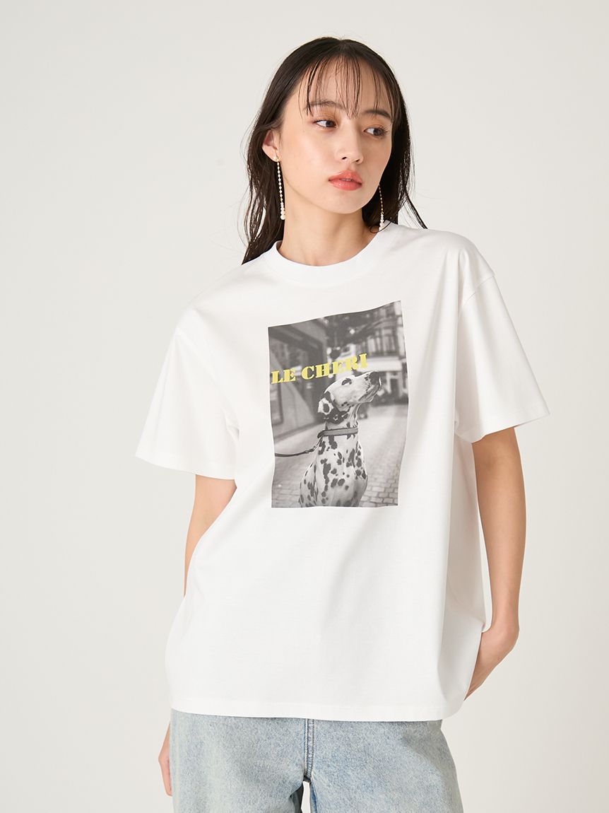 FRAY I.D♡グラフィックプリントTシャツ オーバーサイズフォトプリントTシャツ(カットソー)｜トップス｜FRAY