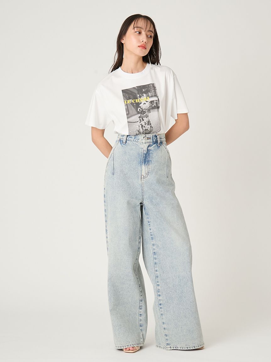 FRAY I.DオーバーサイズT オーバーサイズフォトプリントTシャツ(カットソー)｜トップス｜FRAY