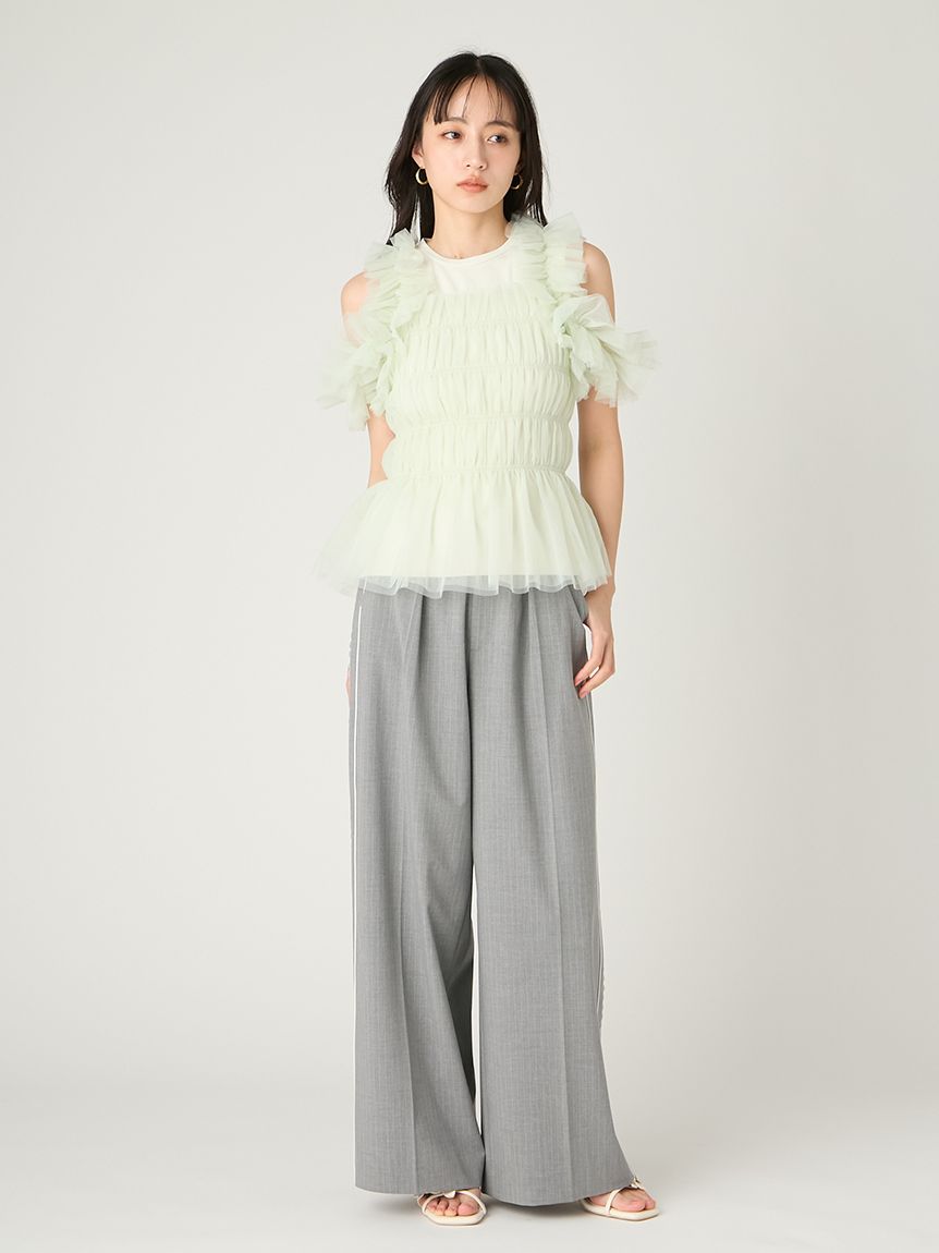 FRAY I.D チュールコンビ2wayトップス　ピンク FRAY I.D チュールコンビ2wayトップス - メルカリ
