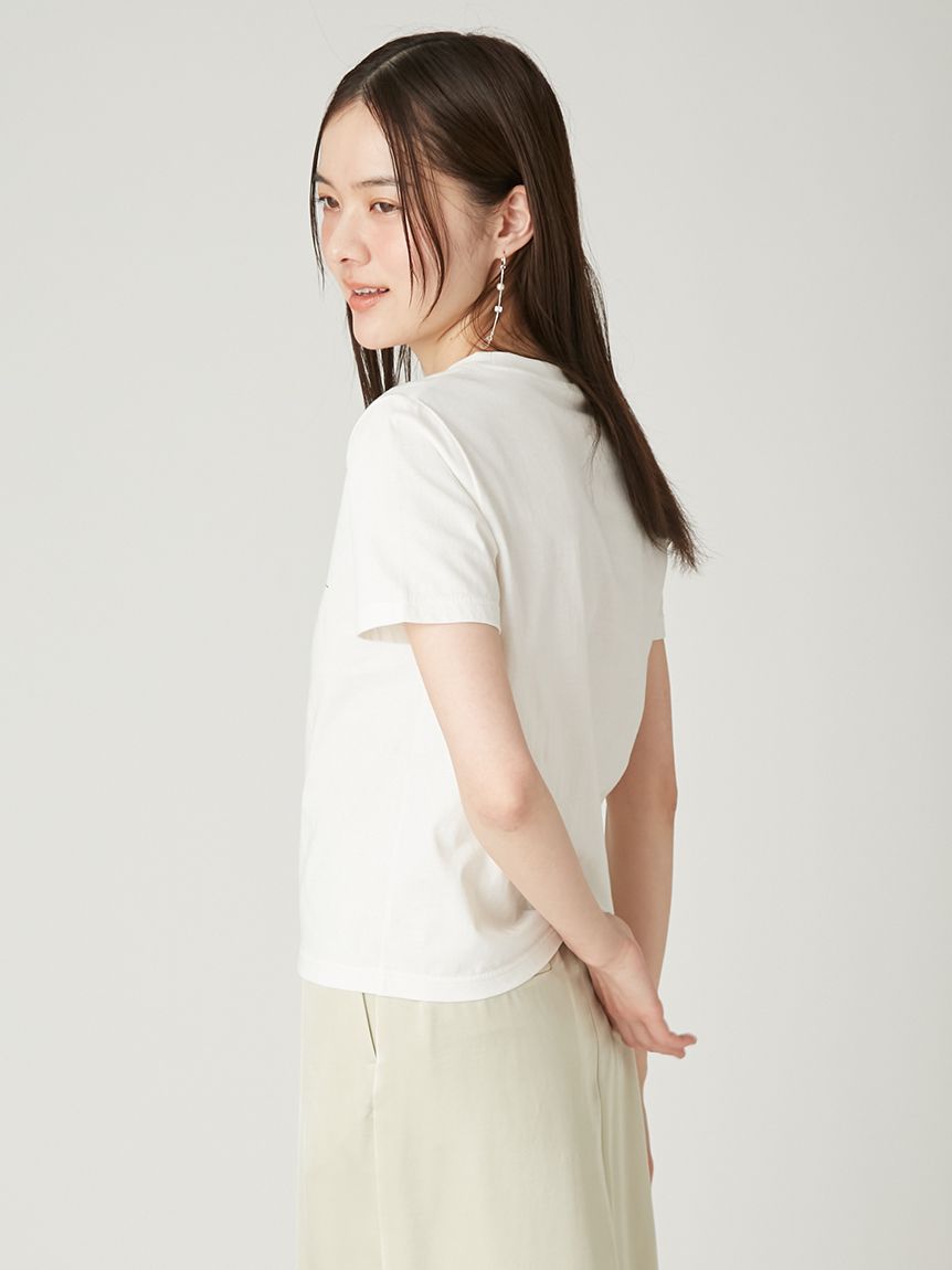 グラフィックプリントコンパクトTシャツ／ウォッシャブル・UVカット(T