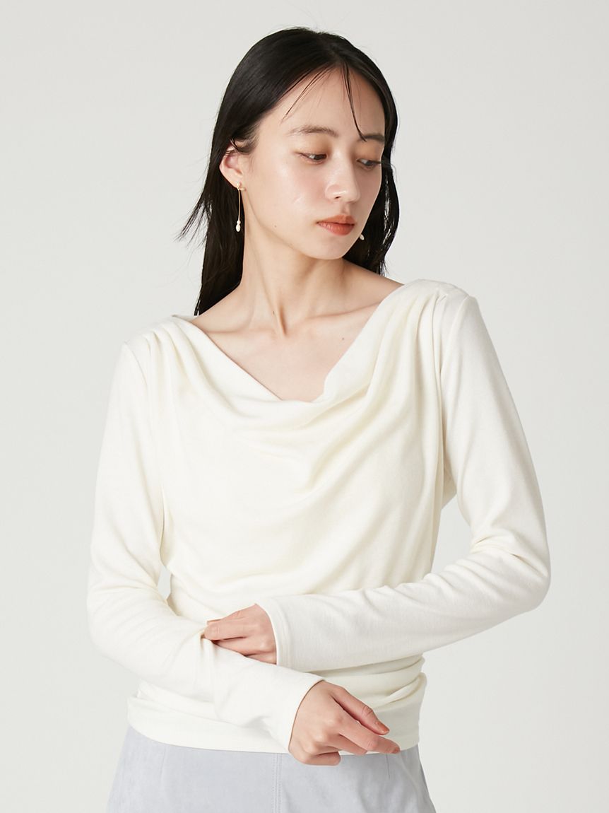 ウールブレンドドレープカットソー(Tシャツ・カットソー)｜TOPS｜FRAY