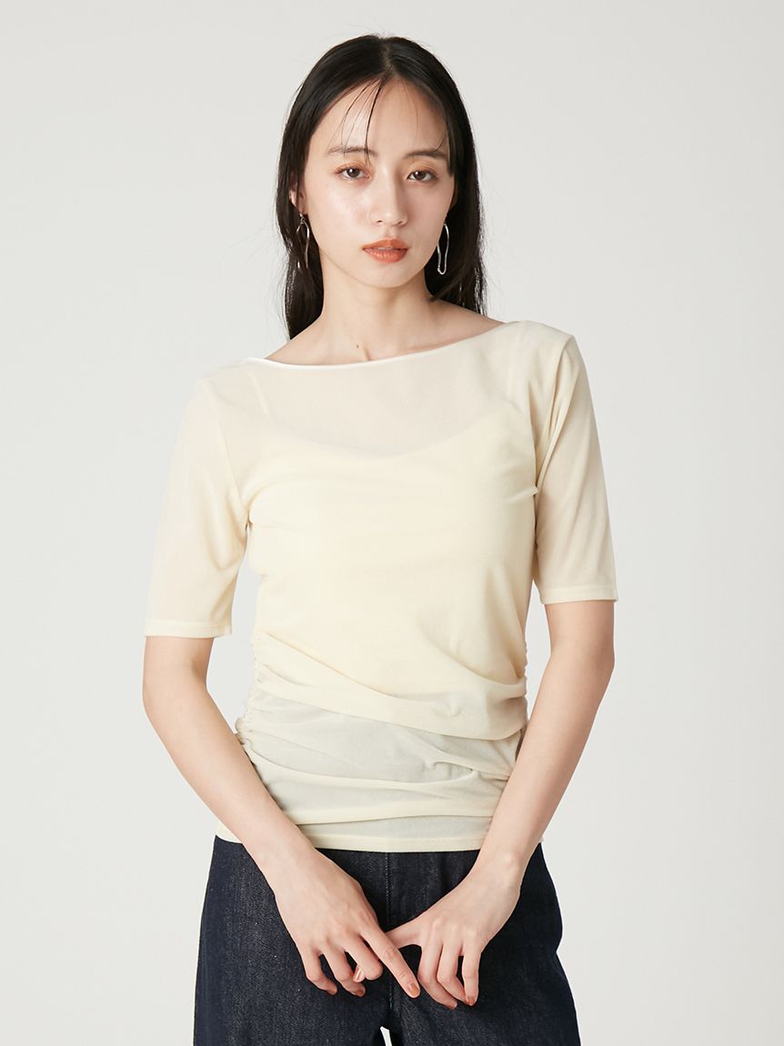 シアーベロアバックオープンTシャツ(Tシャツ・カットソー)｜TOPS｜FRAY