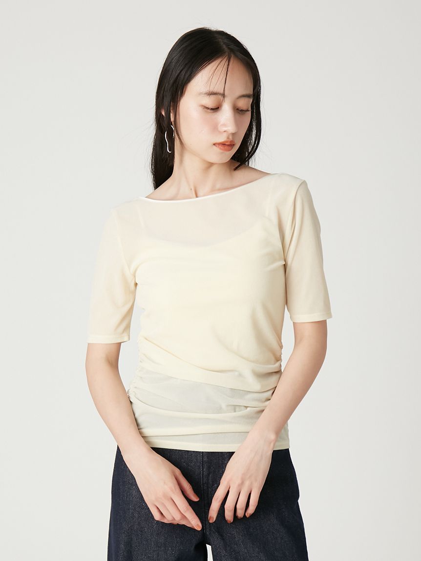 シアーベロアバックオープンTシャツ(Tシャツ・カットソー)｜TOPS｜FRAY