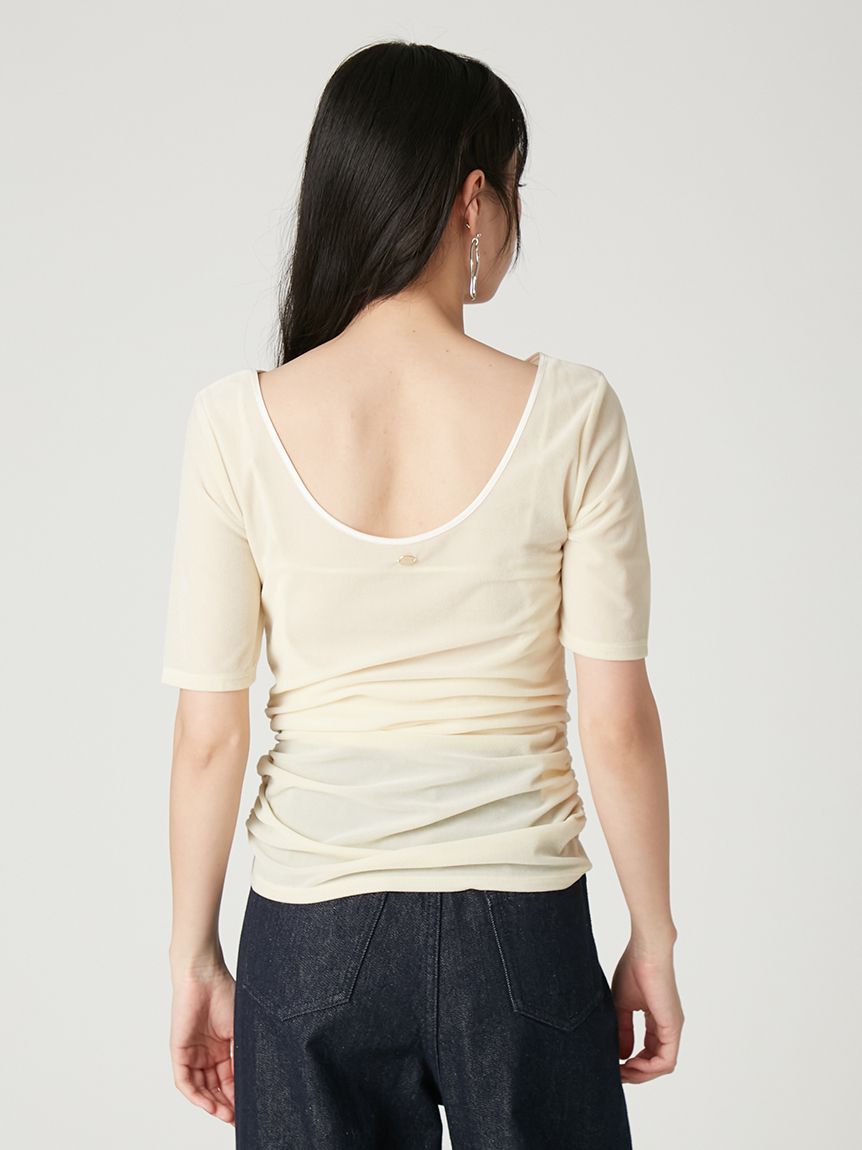 シアーベロアバックオープンTシャツ(Tシャツ・カットソー)｜TOPS｜FRAY