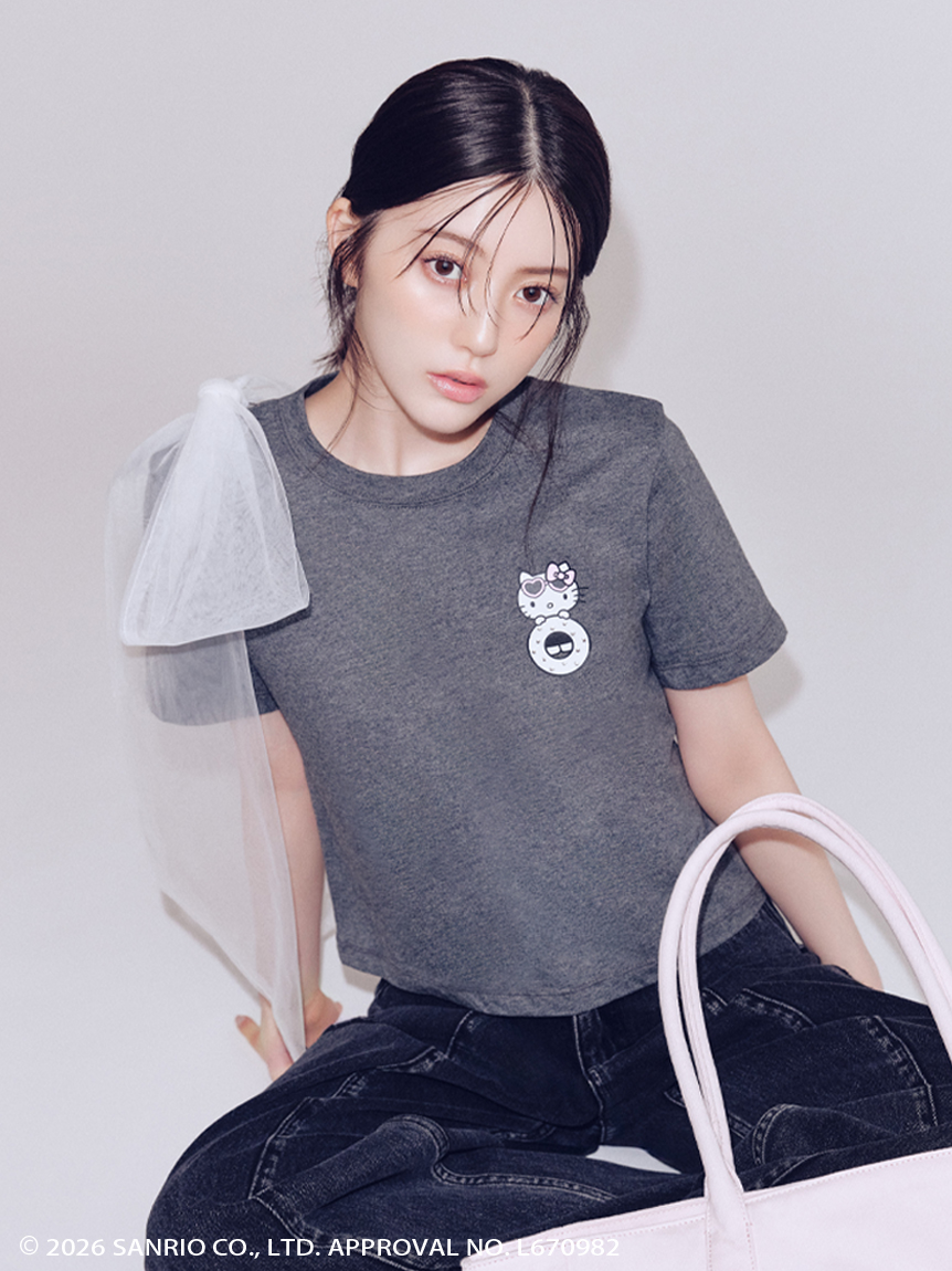 ハローキティ】2wayチュールリボンTシャツ(Tシャツ・カットソー)｜TOPS