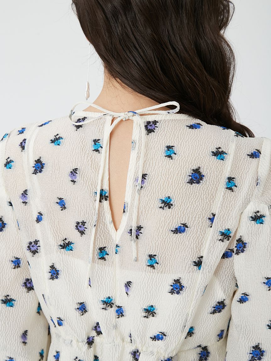 新作！ドロップショルダーシアーパフスリーブチュニック | FRAY I.D