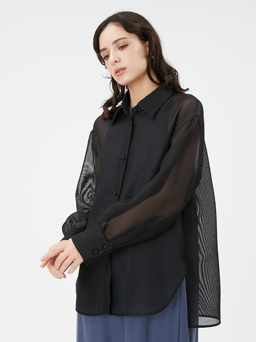「かわいい～！」 メッシュレースシャツ(シャツ)｜トップス｜FRAY I.D（フレイ トップス