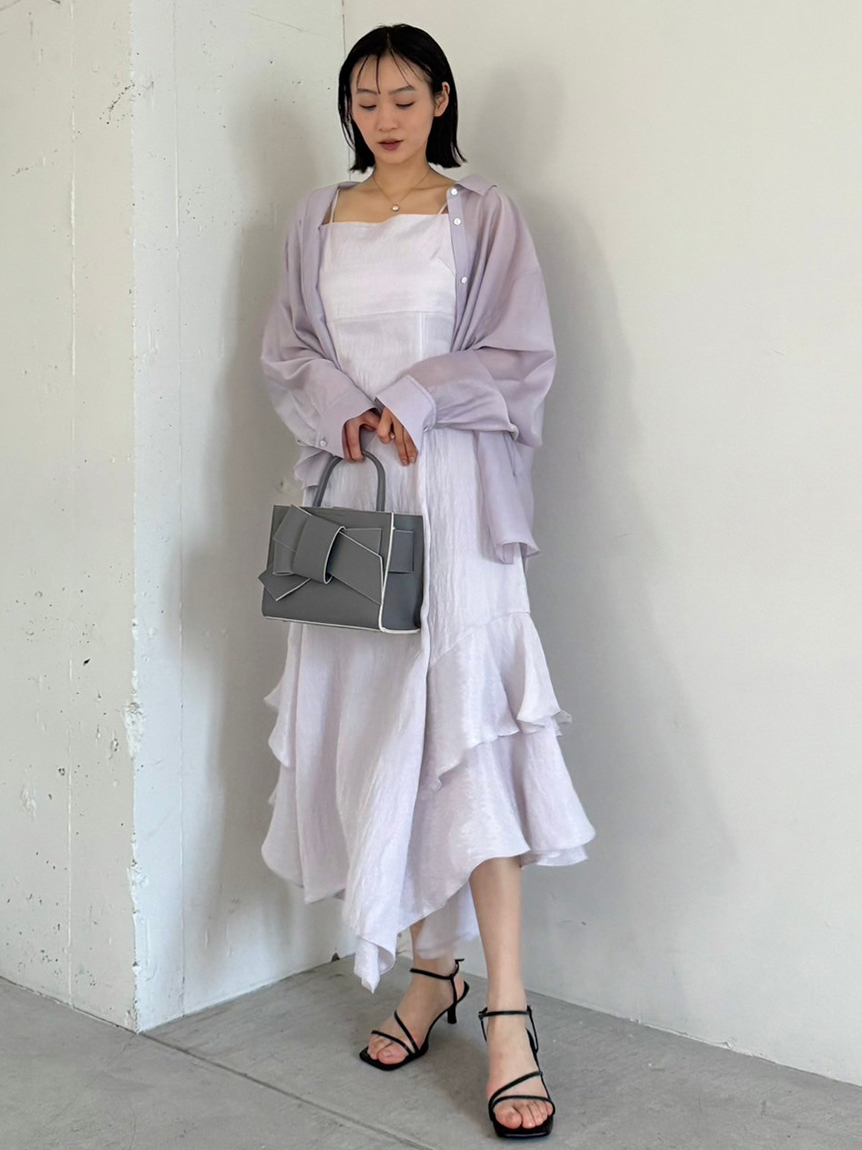 新品♡　INED　イネド　洗える　2WAY　カシュクール　リネンシャツ INED（イネド）の「リネン2WAYスリーブVネックブラウス《le lin