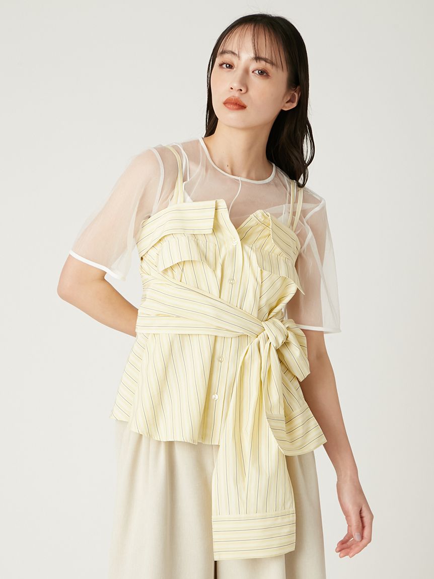 FRAY I.D フレイアイディー ビスチェコンビシャツワンピース シャツデザインキャミビスチェ(ブラウス)｜トップス｜FRAY I.D