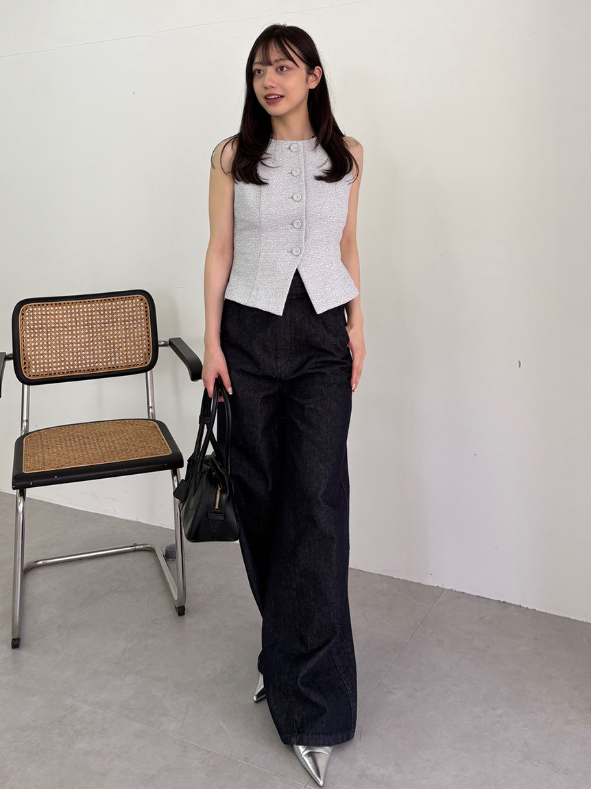 新品未使用 FRAY I.D フレイアイディー アメスリベストブラウス 0サイズ アメスリベストブラウス（シャツ/ブラウス）｜FRAY I.D（フレイ