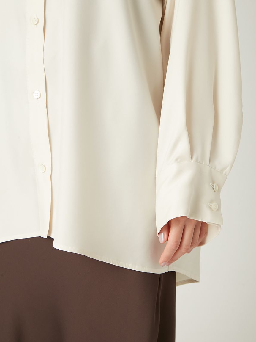 ウォッシャブルクールサテンシャツ／ウォッシャブル・接触冷感(シャツ