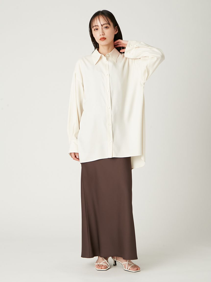 ウォッシャブルクールサテンシャツ／ウォッシャブル・接触冷感(シャツ