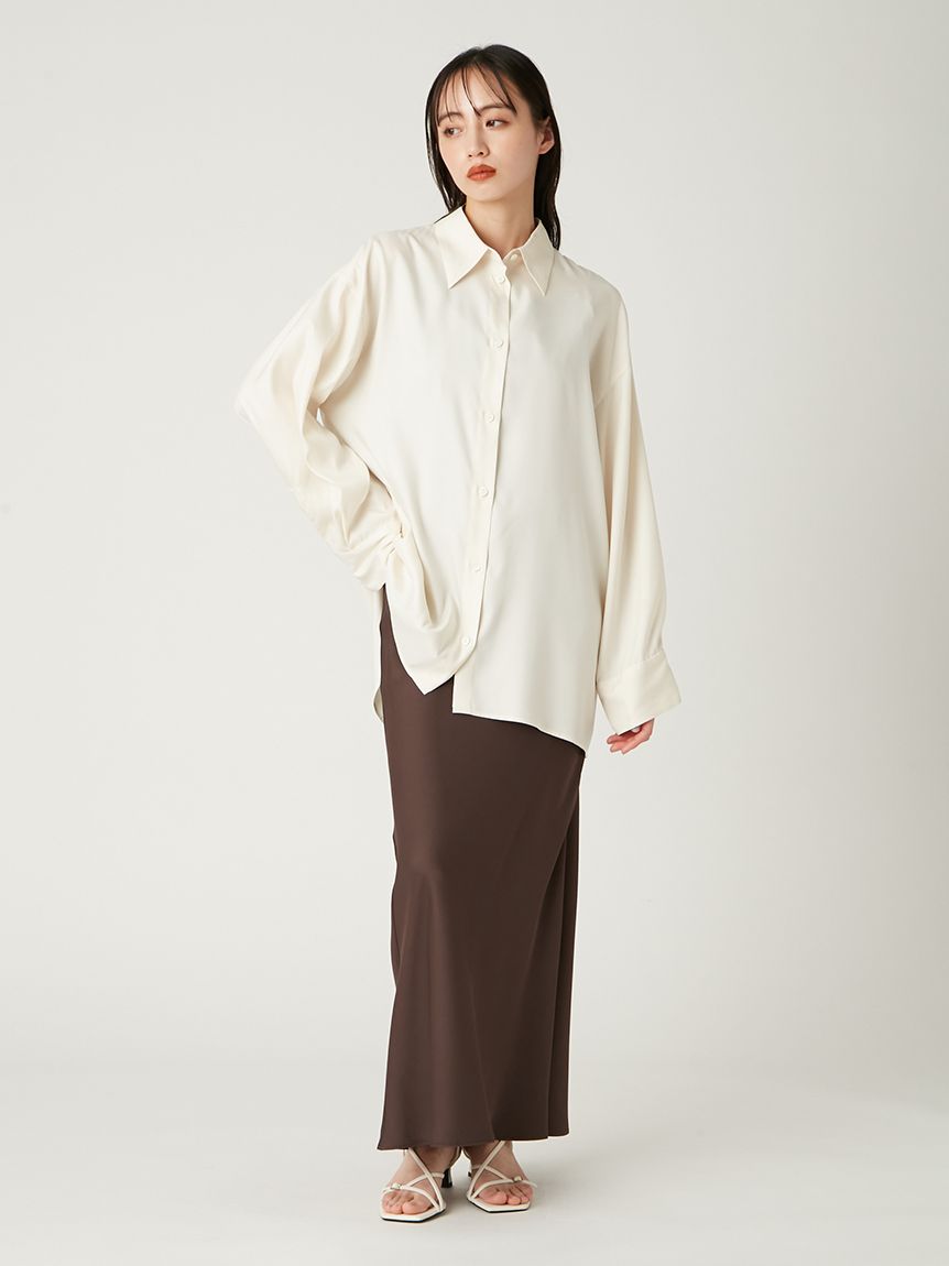 FRAY I.D コットンシルクシャツ カシュクールシャツレイヤードニット(ニット)｜トップス｜FRAY