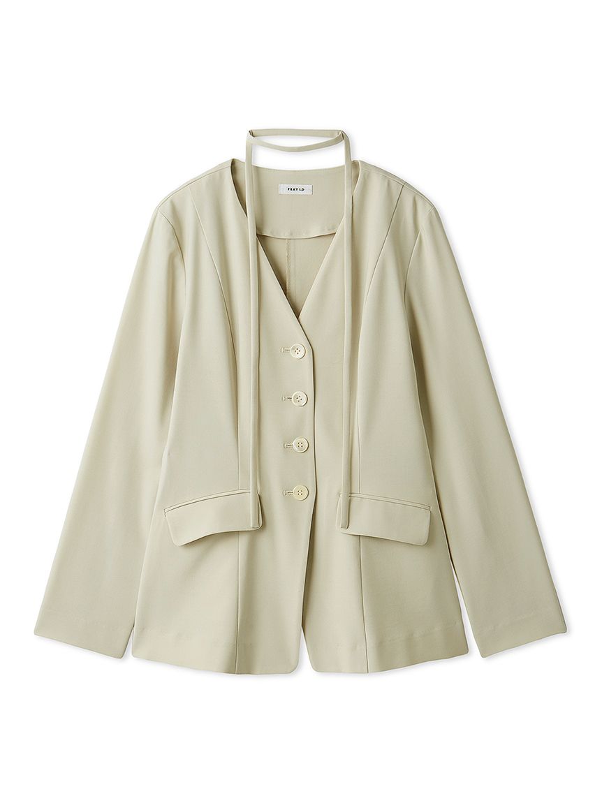 【新品未使用タグ付き】fray i.d サテンシャツジャケット サテンシャツジャケット(シャツ)｜トップス｜FRAY I.D（フレイ