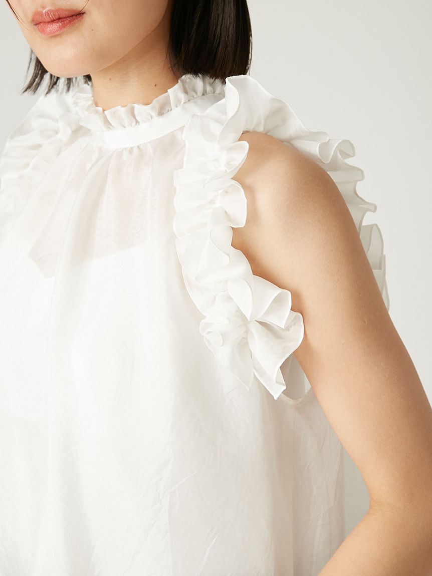 ＼期間限定10%OFF／予約商品/FRAY I.D フレイアイディー  2wayギャザーフリルブラウス FWFB254163 8月上〜9月上入荷予定 25FW 2025秋冬 FRAY I.D 新作10%OFF フレイアイディー トップス 25秋冬 2way