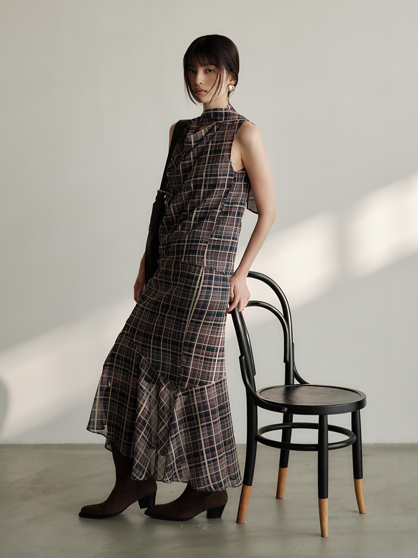 ドレープネックノースリーブブラウス(ブラウス)｜トップス｜FRAY I.D