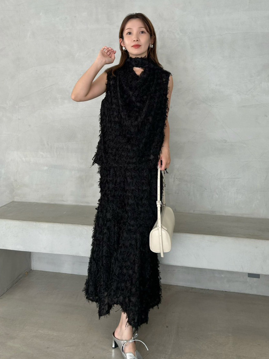 ドレープネックノースリーブブラウス(ブラウス)｜トップス｜FRAY I.D