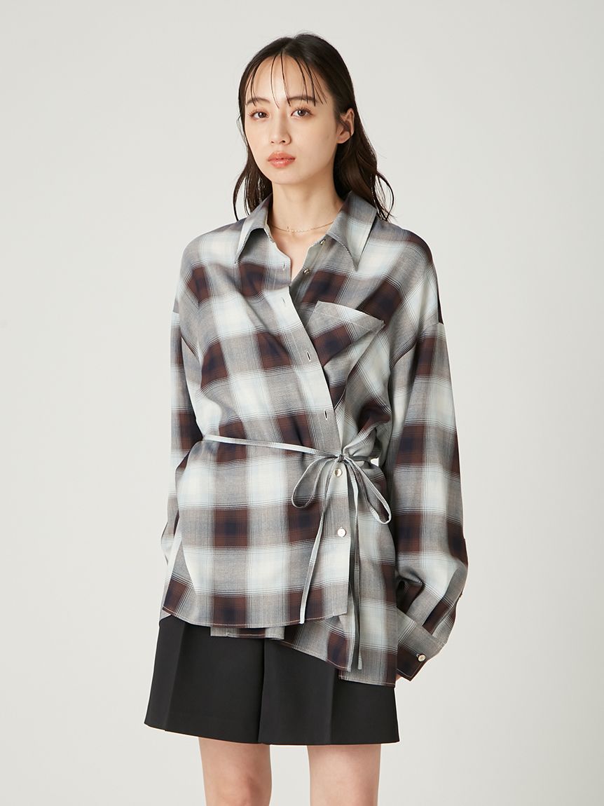 2wayオンブレチェックシャツ(ブラウス)｜トップス｜FRAY I.D（フレイ