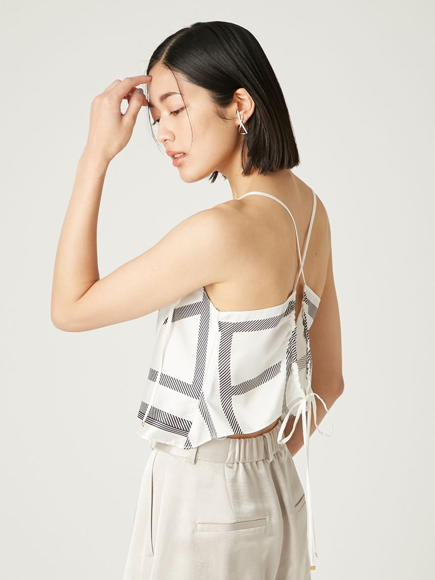 スカーフプリントキャミソール／ウォッシャブル(キャミソール