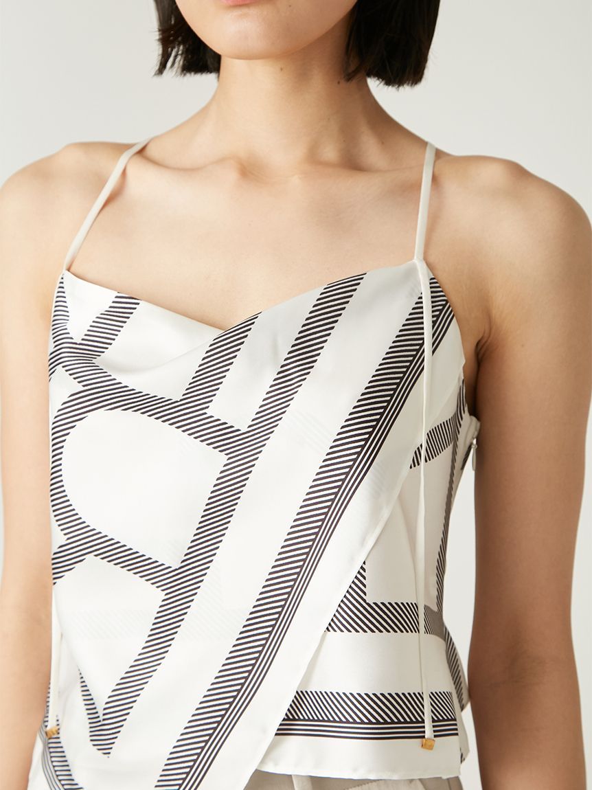 スカーフプリントキャミソール／ウォッシャブル(キャミソール