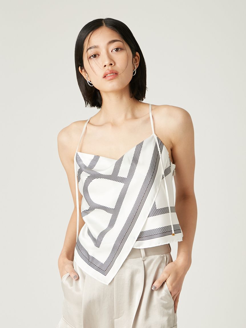 オムライス FRAYI.D フレイアイディー スカーフプリントキャミソール スカーフプリントキャミソール／ウォッシャブル(キャミソール