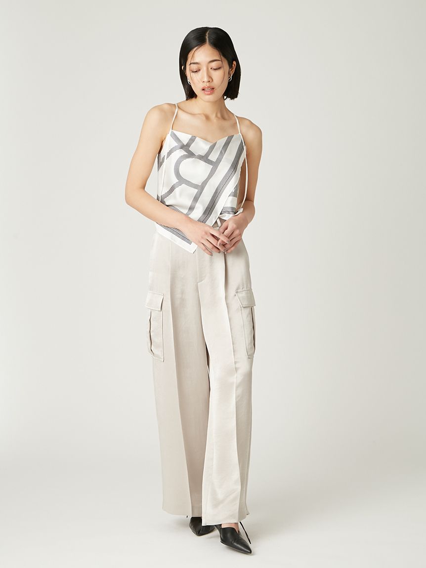 スカーフプリントキャミソール／ウォッシャブル(キャミソール