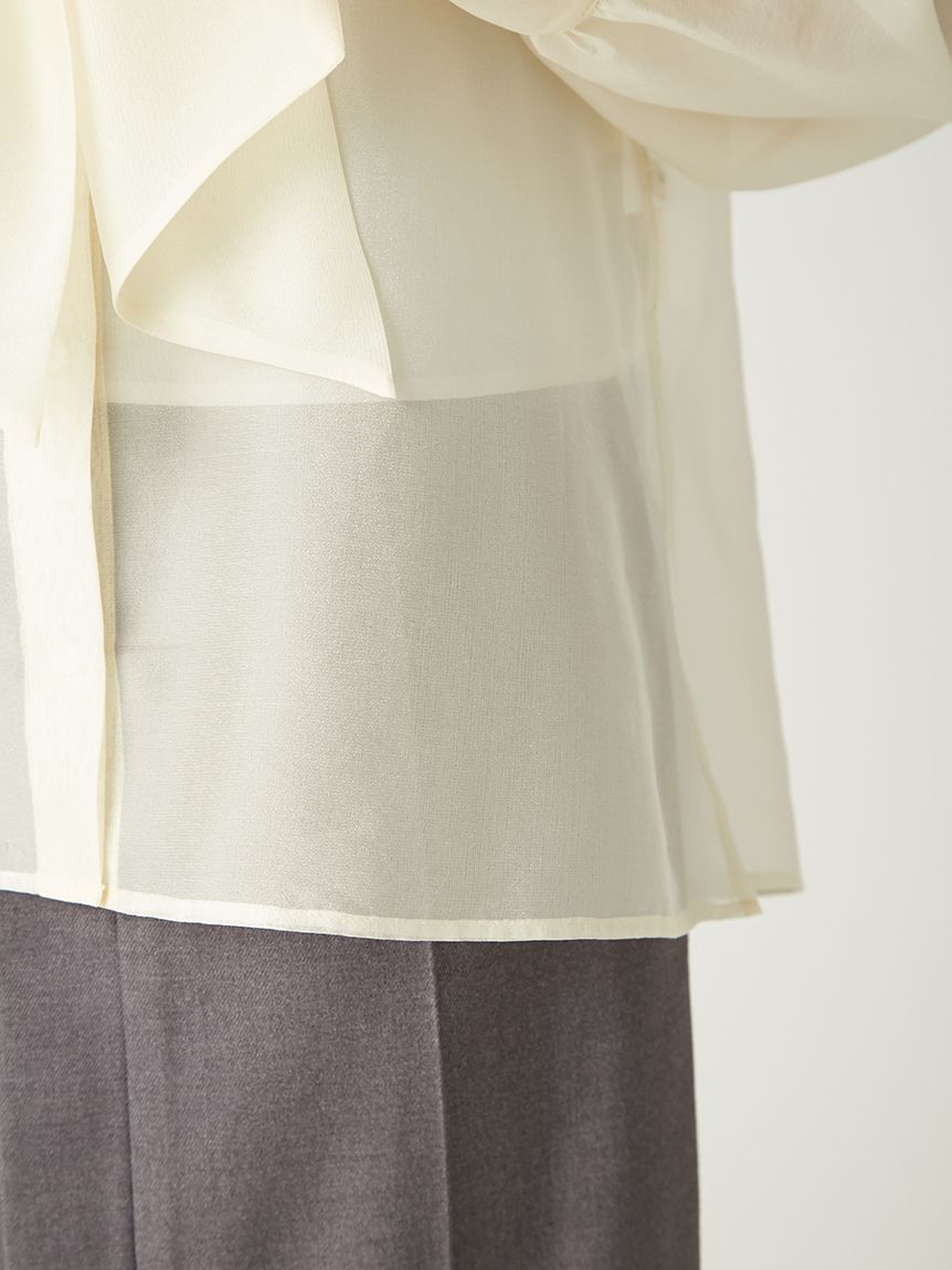 ボウタイ付きシアーシャツ／ウォッシャブル(シャツ)｜トップス｜FRAY