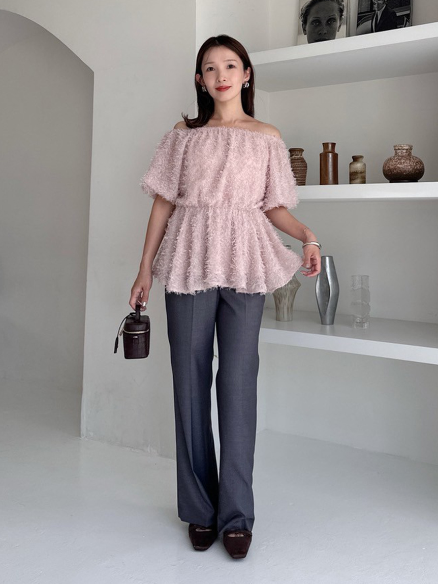 STUDIOUS - LEINWANDE フリンジ　ジャガード　トップス leinwande（ラインヴァンド）の「Fringe Jacquard Top（その他