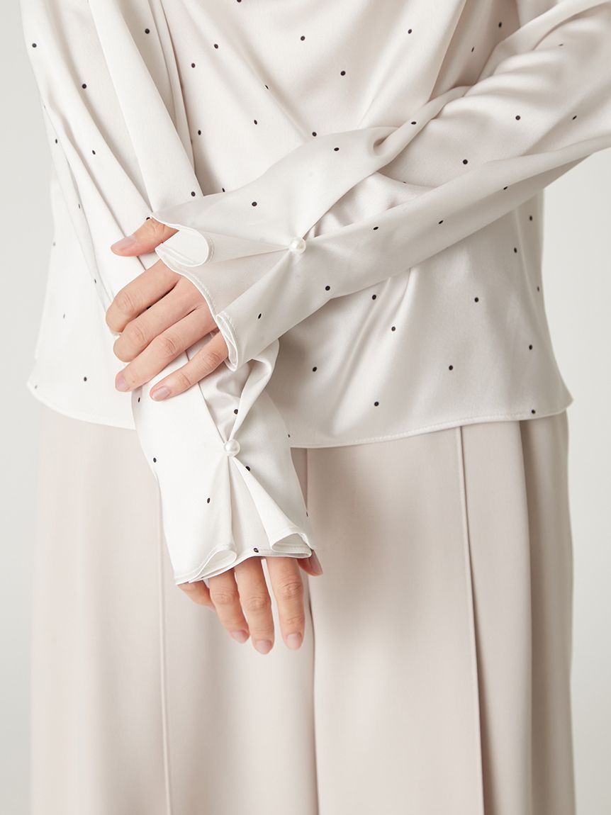 【新品タグ付】定価¥108,900／高級ブラウス／MORABITOPREMIER インポートフラワー 7分袖ブラウス | NOMBRE IMPAIR