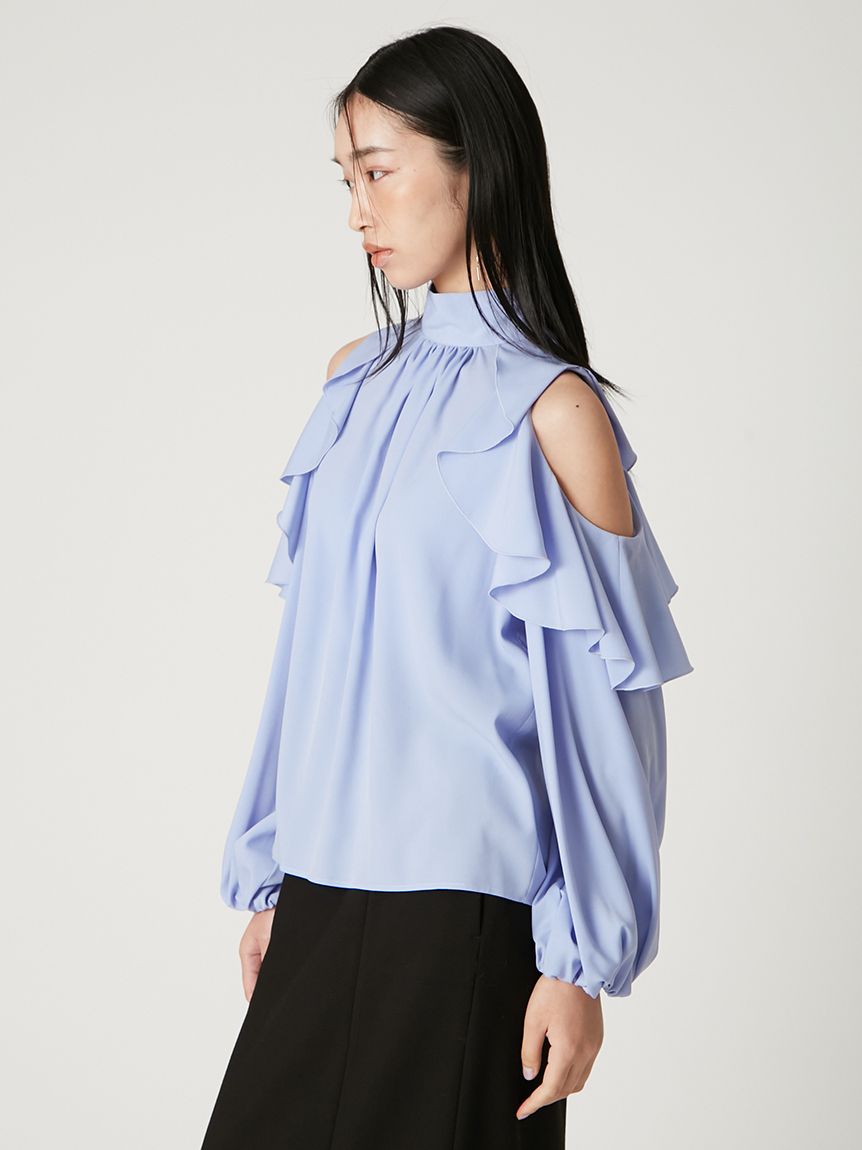 限定カラー】2wayショルダーフリルボウタイブラウス(ブラウス