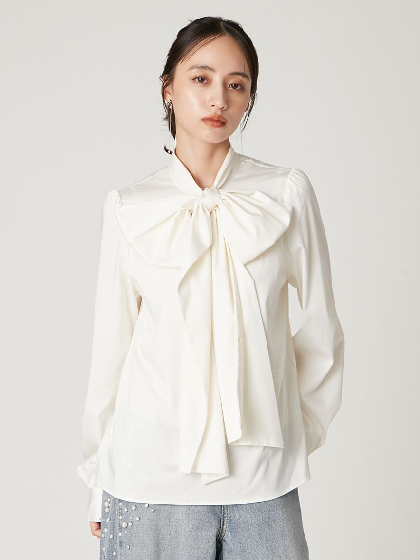 フレイアイディー　ビッグボウタイブラウス ビッグボウタイブラウス(ブラウス)｜トップス｜FRAY I.D（フレイ
