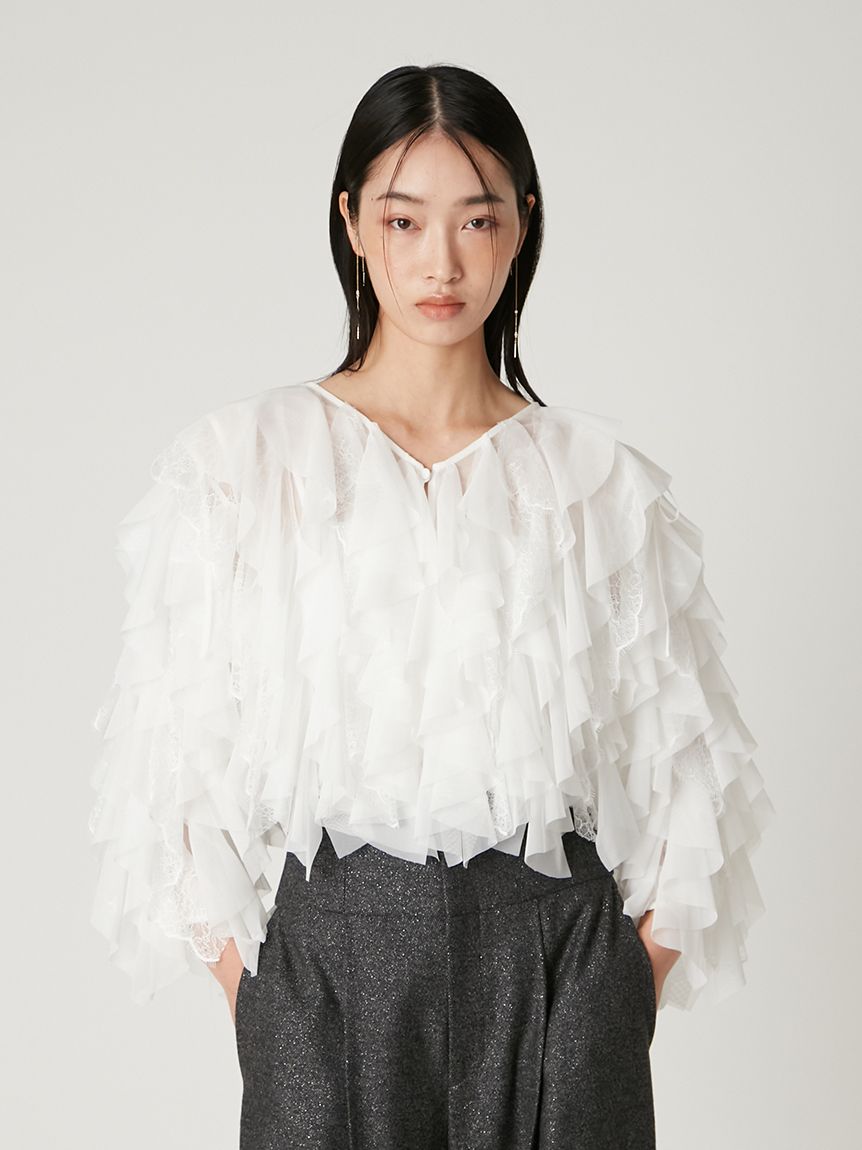Multi wayチュールフリルブラウス(ブラウス)｜トップス｜FRAY I.D