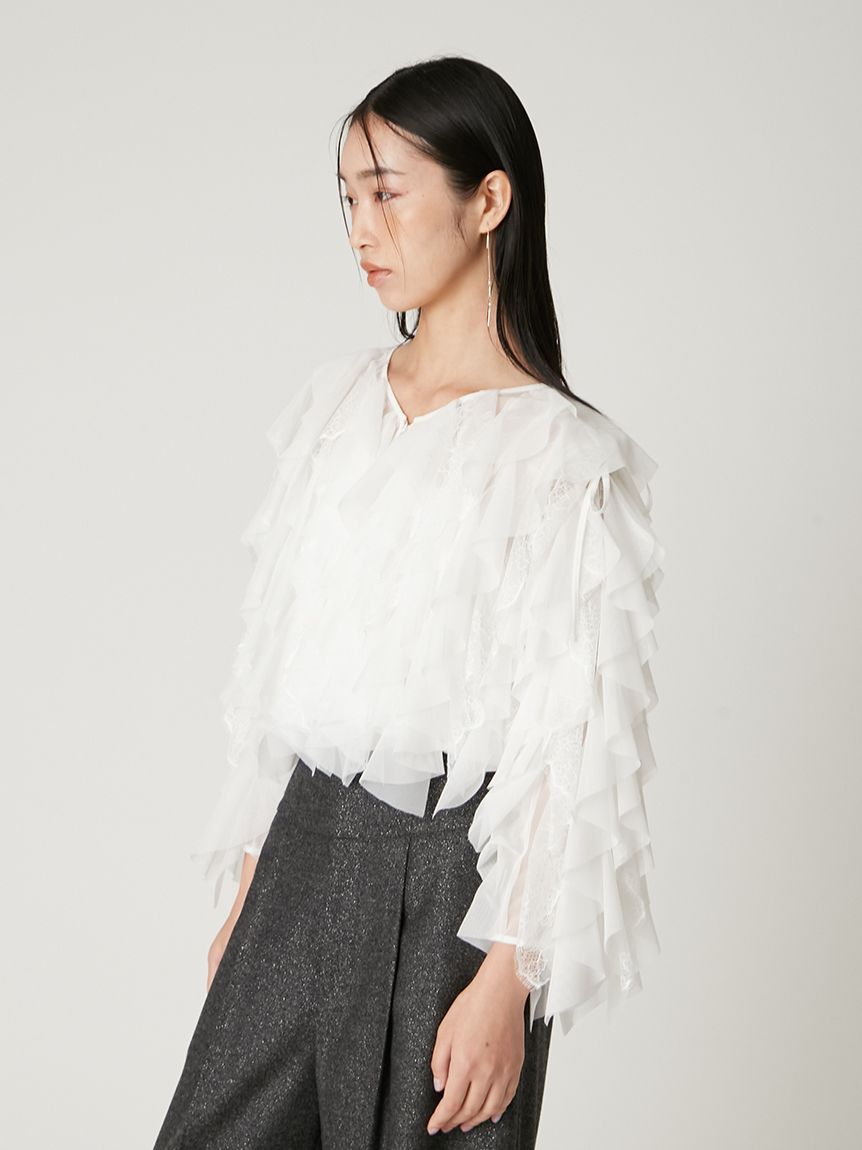 Multi wayチュールフリルブラウス(ブラウス)｜トップス｜FRAY I.D