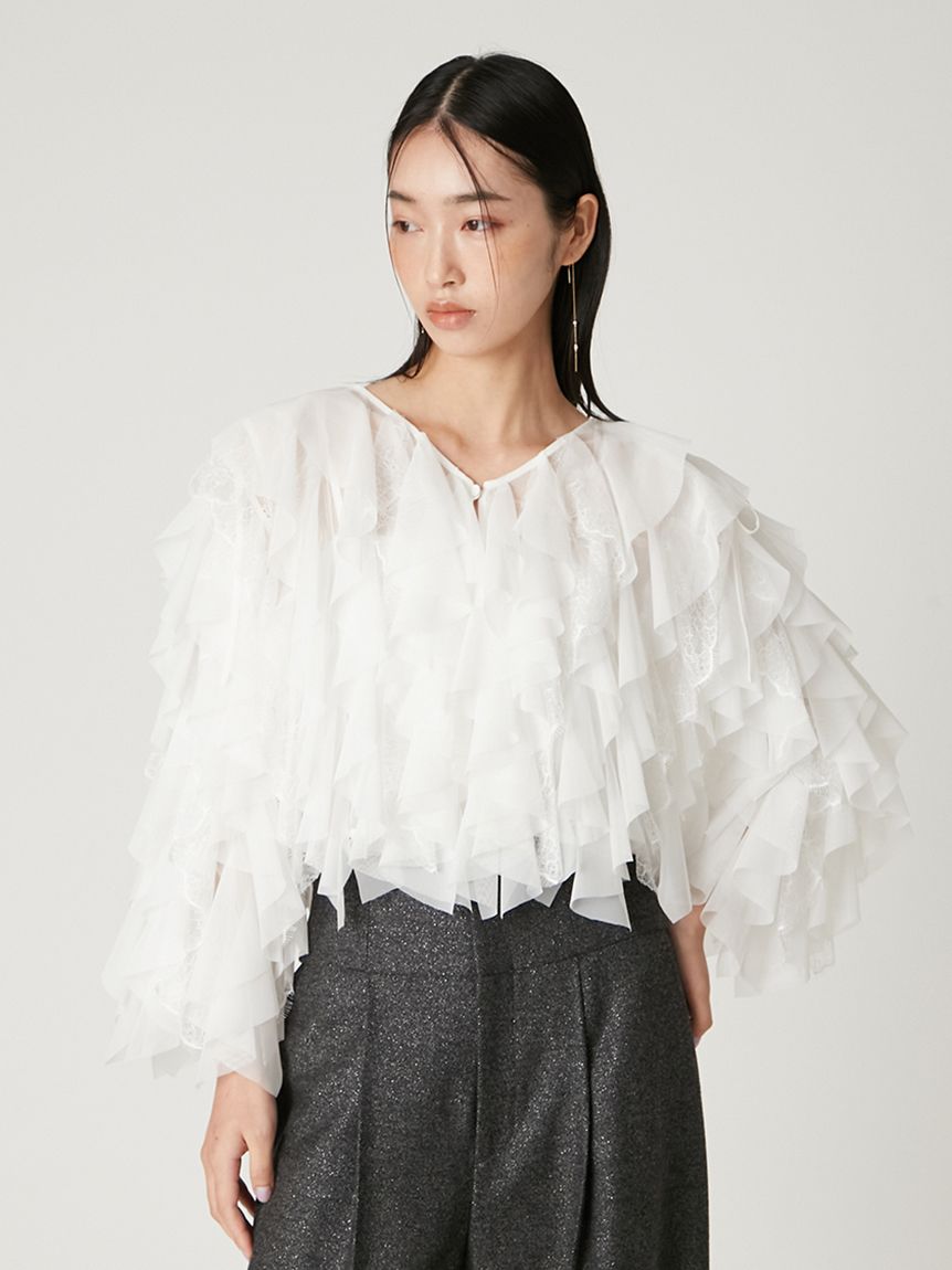 Multi wayチュールフリルブラウス(ブラウス)｜トップス｜FRAY I.D