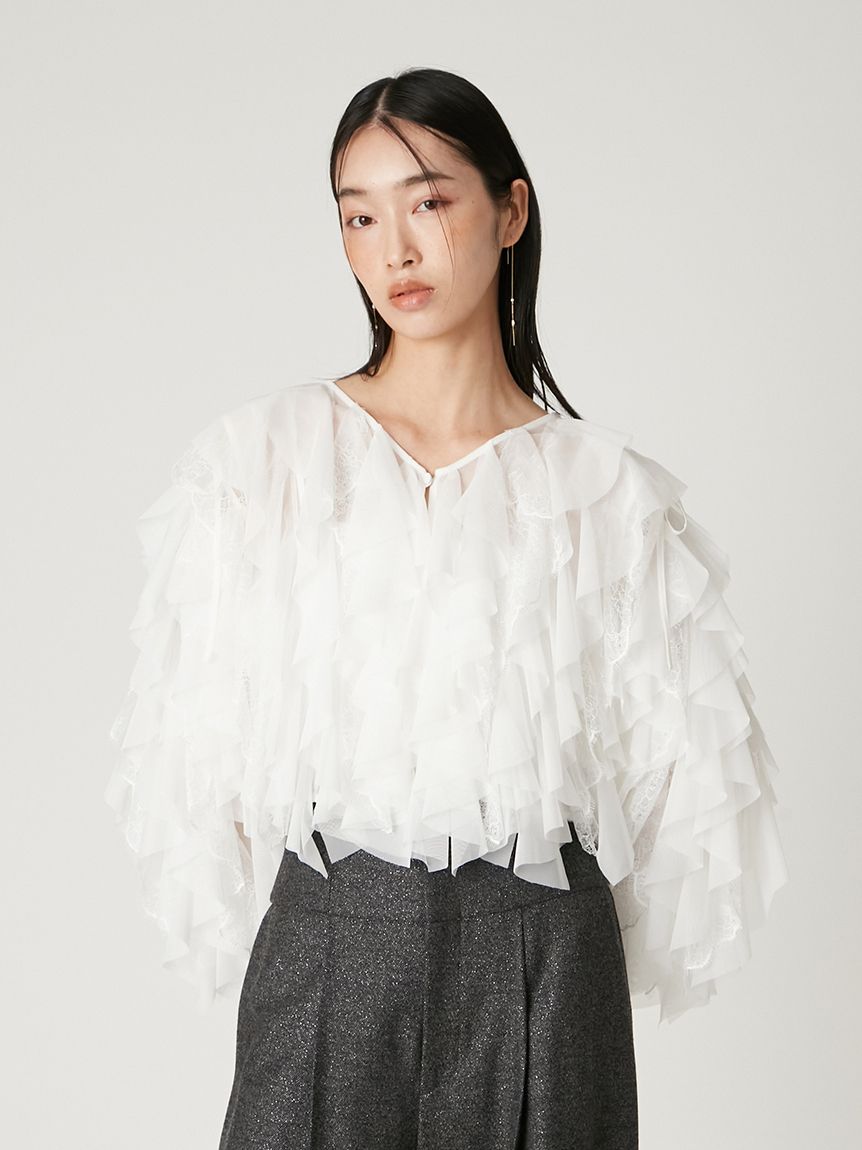 Multi wayチュールフリルブラウス(ブラウス)｜トップス｜FRAY I.D