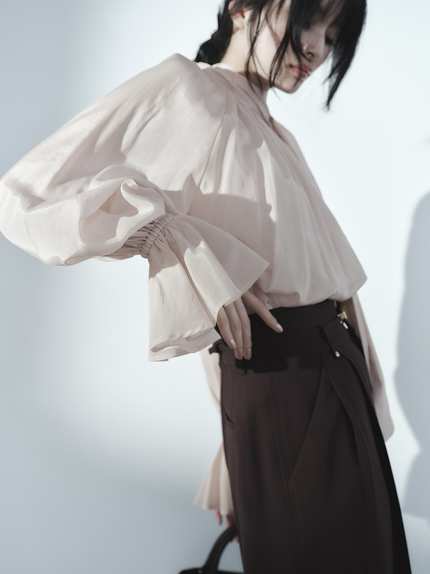 2wayシアーボウタイブラウス／ウォッシャブル(ブラウス)｜トップス