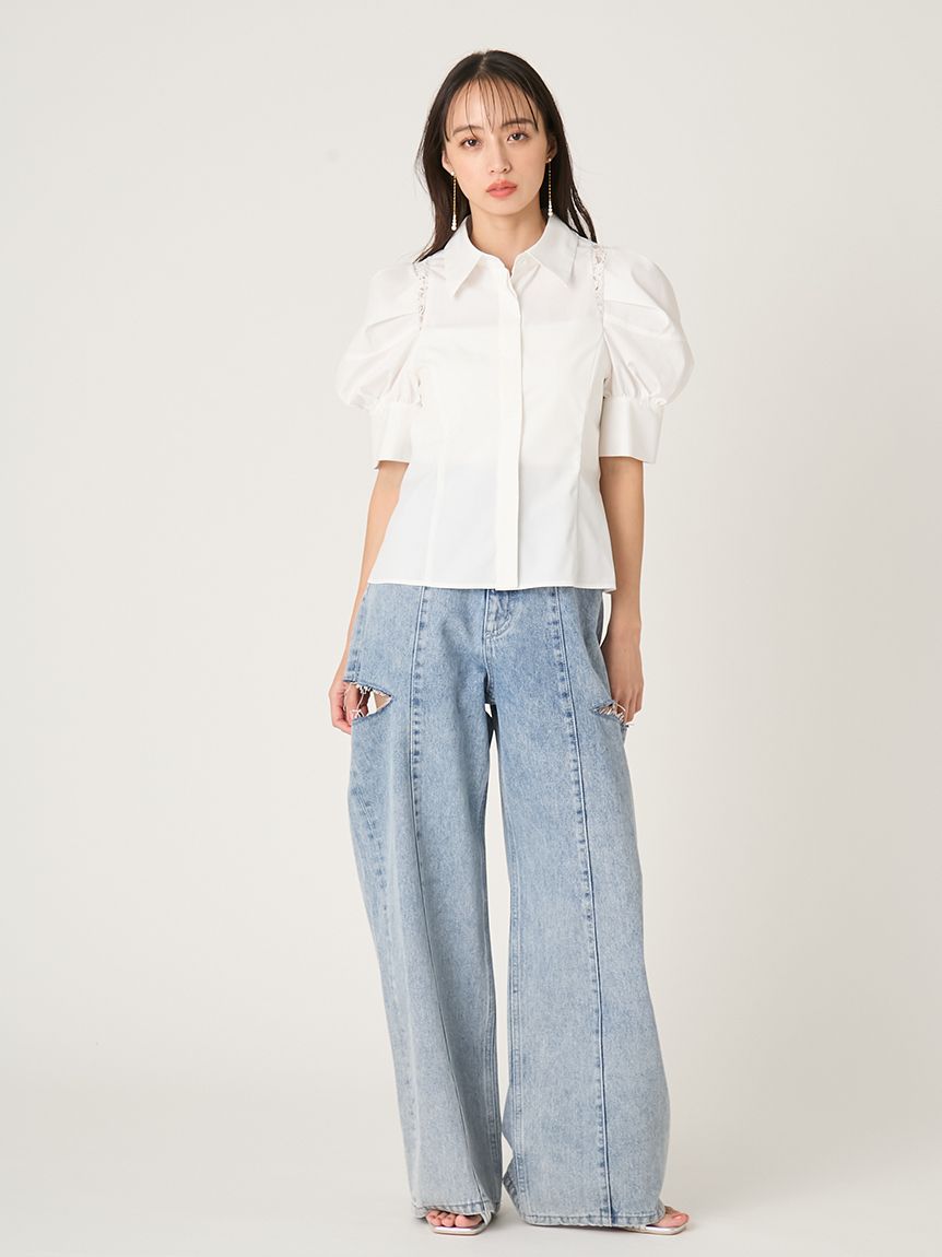 タックバルーンスリーブブラウス(ブラウス)｜トップス｜FRAY I.D