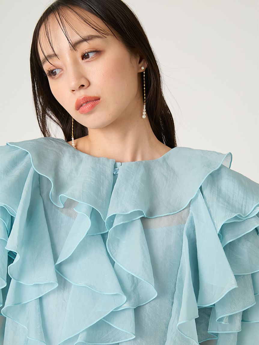 2wayフラワースリーブフリルBL(ブラウス)｜トップス｜FRAY I.D（フレイ