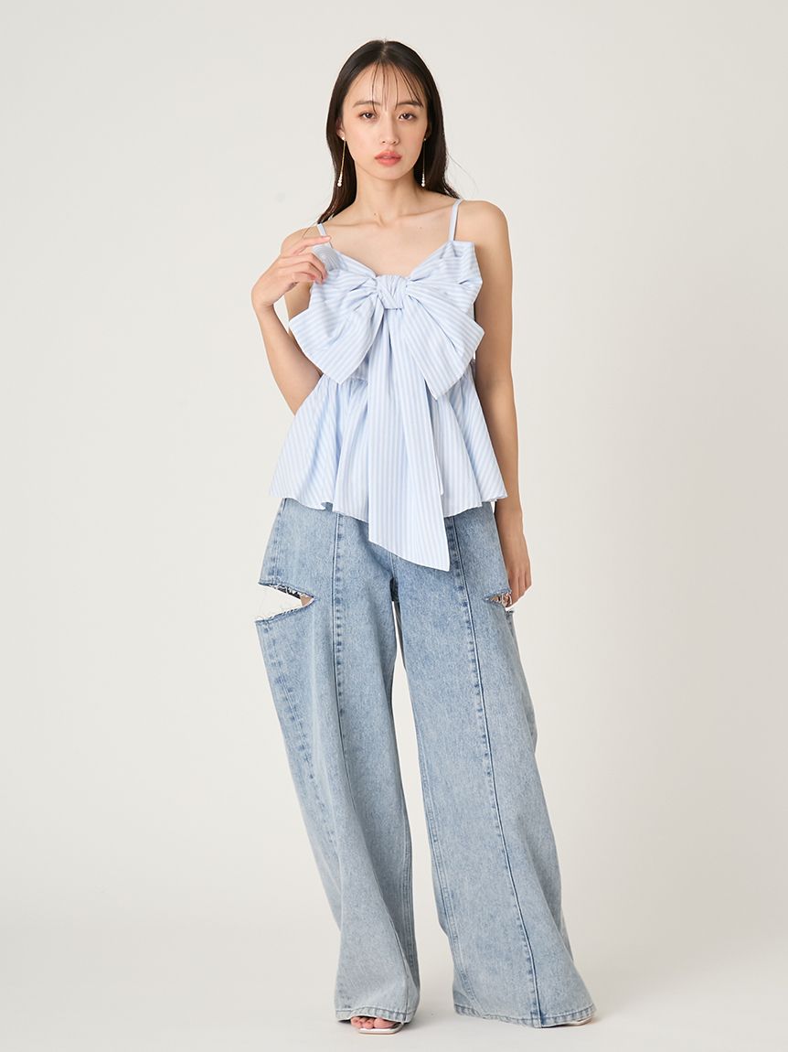 リボンペプラムキャミトップス(ブラウス)｜トップス｜FRAY I.D（フレイ